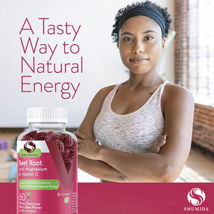 Magnezyum ve <span class=keywords><strong>C</strong></span> vitamini desteği ile özel Vegan pancar kök Gummies kalp sağlığı ve doğal enerji - Product Image 6