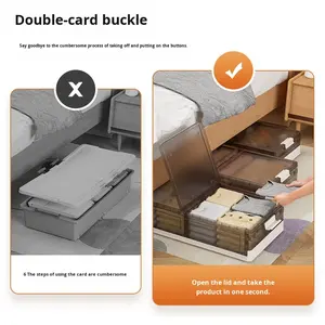 Caja de Almacenamiento Plegable de Gran Capacidad para Debajo de la Cama, Moderna y de Lujo, con Ruedas, a Prueba de Polvo, para Ropa y Edredones - Product Image 3