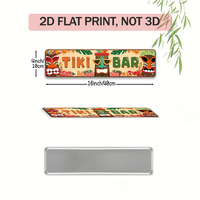 Letrero Metálico de Tiki Bar, Bienvenido al Paraíso, Decoración Rústica de Pared para Patio Trasero, Bar Tiki, Piscina, Regalo