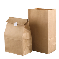 Recycelbarer Kraft papier fett dichter farbiger Brot verpackungs beutel mit Siebdruck für Lebensmittel Industrielle Verwendung Zucker mehl gelee