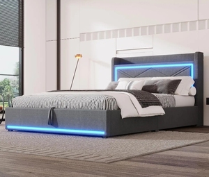 <span class=keywords><strong>Lit</strong></span> Moderne 180x200 avec Rangement et Éclairage, <span class=keywords><strong>Lit</strong></span> King Size - Product Image 2