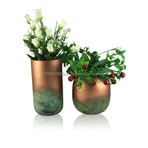 Florero de Hierro, Diseño Rústico Moderno, Hecho a Mano, Ligero, Decoración de Jardín para Mesa, Año Nuevo Chino, Hogar, Hoteles, QAMAR OVERSEAS - Product Image 2