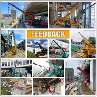 Mini-grue araignée de 1,2 tonne homologuée CE, type chenille hydraulique pour levage en espace étroit