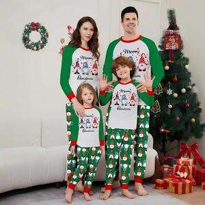 Ensembles <span class=keywords><strong>de</strong></span> pyjamas <span class=keywords><strong>de</strong></span> <span class=keywords><strong>Noël</strong></span> élégants en tricot pour toute la <span class=keywords><strong>famille</strong></span>, taille élastique, imprimé motif canne à sucre et lettres, tenues <span class=keywords><strong>de</strong></span> maison parent-enfant - Product Image 2