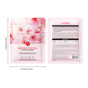 OEM SADOER <span class=keywords><strong>precio</strong></span> de fábrica coreano cuidado de la piel Sakura nicotinamida blanqueamiento nutritivo hidratante <span class=keywords><strong>mascarilla</strong></span> Facial al por mayor - Product Image 6