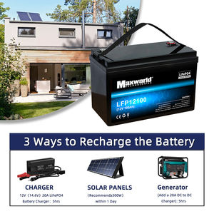 Vente en gros 12V 24V IP65 étanche batterie solaire rechargeable à cycle profond 50ah 100ah 150ah 200ah 300ah 400ah batterie au <span class=keywords><strong>lithium</strong></span> pour la maison - Product Image 6