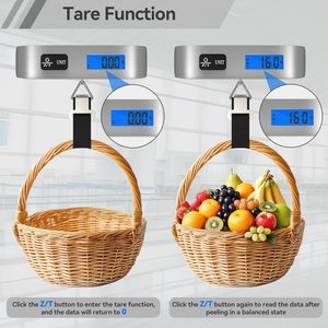 Báscula Digital Portátil de Bolsillo para Viajes, con Pantalla LCD de Temperatura y Tiempo, Báscula para Equipaje - Product Image 4