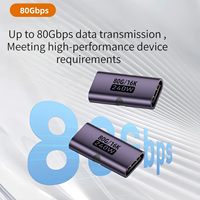 Extensor OTG USB4 C a C Hembra, PD 3.1 240W 80Gbps 16K 60HZ, Carga Rápida, Adaptador de Aleación de Aluminio