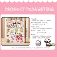 Hoe patronen te tekenen Schattig Kawaii stapsgewijs tekenboek voor kinderen, meisjes, school, kunstactiviteiten, feestjes, verjaardagen, vakantiegeschenken