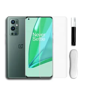 3D מעוקל UV נוזל מלא דבק מזג זכוכית עבור OnePlus 7 פרו פרימיום מסך מגן עבור אחד בתוספת 9 פרו 8 פרו קדמי זכוכית