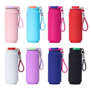 Logo 500Ml 17Oz 304 Stainless Steel Macaron Style <b>Large</b> Capacity Car <b>Cup</b> Rubber Paint Cola Can Thermal <b>Cup</b> Soda Can Water Bottle - Product Image 6