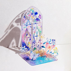 ขาตั้งอะคริลิคสั่งทำขายส่ง คอลเลคชั่น Flowing Fantasy กรอบรูปทรงย้อนยุค และป้าย DIY สำหรับตกแต่งโต๊ะทำงาน - Product Image 3