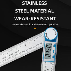 Thép không gỉ kỹ thuật số goniometer 360 độ góc Finder cai trị điện tử Góc chiều dài công cụ đo lường để đo lường & Đo - Product Image 3