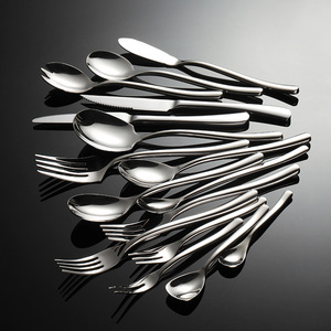 Couverts de style occidental français en acier inoxydable 201, série 666 Moonlight, épaissis et profonds, adaptés aux hôtels, pour l'exportation. - Product Image 2