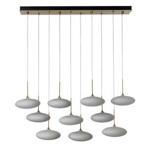 Lámpara de Techo Lineal de Cristal con Forma de Nube Nórdica para Comedor, Moderna, Rectangular, Altura Ajustable, Simple, de Cristal - Product Image 2