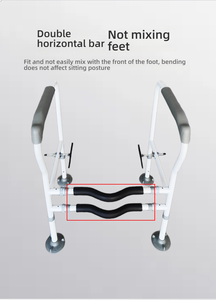 Folding Toilet Safety Rails Handrail Easy Installation Heavy Duty Elderly Seniors Handicapped Use <b>Living</b> Room Outdoor Hotel - Product Image 3