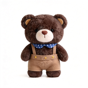 <span class=keywords><strong>Orsetto</strong></span> di peluche marrone scuro all'ingrosso, <span class=keywords><strong>orsetto</strong></span> personalizzato con pantaloni con bretelle, <span class=keywords><strong>orsetto</strong></span> adorabile, peluche animale - Product Image 2