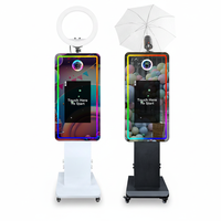 Nouvelle Arrivée 2026 : Cabine Photo Miroir 21,5 Pouces à Écran Tactile, Machine Photo Selfie DSLR avec Flight Case