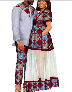 High Quality Pure Cotton Wax Dyed African Ethnic Print Couple Suit <strong>for</strong> <strong>Men</strong>+women's Dress Long <strong>Skirt</strong> - Product Image 4