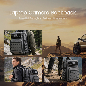 Sac à dos photo professionnel grand format étanche personnalisé, portable, pour appareil photo reflex numérique DSLR, tactique, avec compartiment pour ordinateur portable - Product Image 5