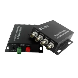 Glasfaser zu BNC AHD/CVI/TVI 4-Kanal BNC Video 1 Daten Single Fiber zu Optic Media Converter