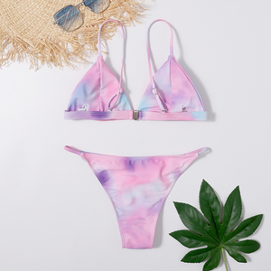 Maillots de bain sexy tie-dye, <span class=keywords><strong>mini</strong></span> maillots de bain extrêmes, photos de jolies filles en bikinis - Product Image 2