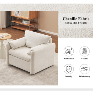 Canapé simple de luxe moderne OEM, fauteuil facile à assembler avec livraison gratuite, style moderne pour la maison, le bureau, les loisirs, en tissu - Product Image 4