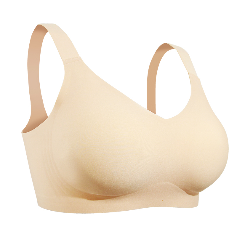 V009 Seamless Everyday Large Size Sports Bra For Women Thin Summer Push-up Traceless Big Anti-sagging Wire Free Breathable