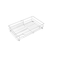 Cesto Deslizante Hidráulico Vbosr Antiferrugem para Armários de Cozinha em Aço Inoxidável Modular de Metal - Rack de Cozinha