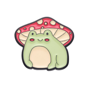Creative Cute Frog &amp; Mushroom Enamel Pin Set | Designer Animal Metal Brooch Collection | Cross-Border <strong>Best</strong>-Selling Accessories - Product Image 4