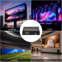 Convertidor de Fibra Óptica SFP Multimodo de 4 Puertos Gigabit con Pantalla LED, 10/100/1000Mbps, para Tarjeta de Envío Linsn
