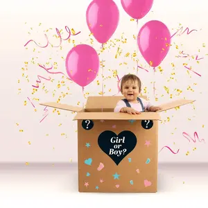 Kit de pegatinas de caja para bebé, niño o niña, caja móvil plegable de gran tamaño, corrugado, estampado