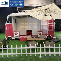 Mini Foodcourt Écologique en Acier Galvanisé – Kiosque Mobile Conteneurisé sur Remorque à 4 Roues – Tiny House sur Roues pour Extérieur