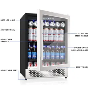 24" Commercial Beverage Cooler Fridge Beverage Refrigerator Drink Fridge Wine And Beverage Coolers