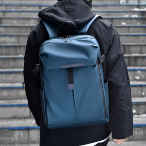 Sac à dos multifonctionnel en tissu Oxford, léger, imperméable, avec fermeture éclair, pour le sport, les activités de plein air et les affaires, au design géométrique et minimaliste, personnalisable avec logo. - Product Image 6