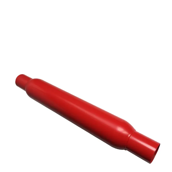 Mild steel + Red Color glass pack exhaust universal muffler