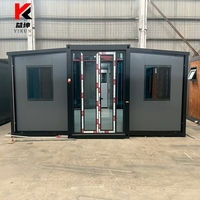 Maison préfabriquée prête à l'emploi avec 3 chambres, maisons modulaires préfabriquées, maison conteneur extensible, 20 pieds, 40 pieds, pliable, portable sur roues