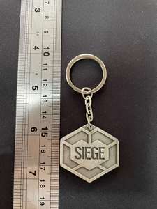 Les fabricants personnalisent votre propre logo avec des porte-clés hexagonaux en métal argenté gravé et émaillé. - Product Image 3