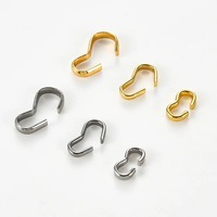 50 pièces de connecteurs rapides en acier inoxydable en forme de 8, fermoirs à nœud en forme de 3 pour la fabrication de bijoux DIY (bracelets, colliers, chaînes)