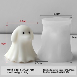 Moules en silicone pour bougies fantômes, chats et chiens, pour décorations d'Halloween DIY - Product Image 6