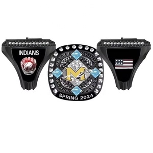 Anillo de Campeón de la Liga Profesional Personalizado con Detalles Laterales Grabados, Incrustaciones de Zirconia, Regalo Conmemorativo de Aleación para Entusiastas del Deporte - Product Image 4