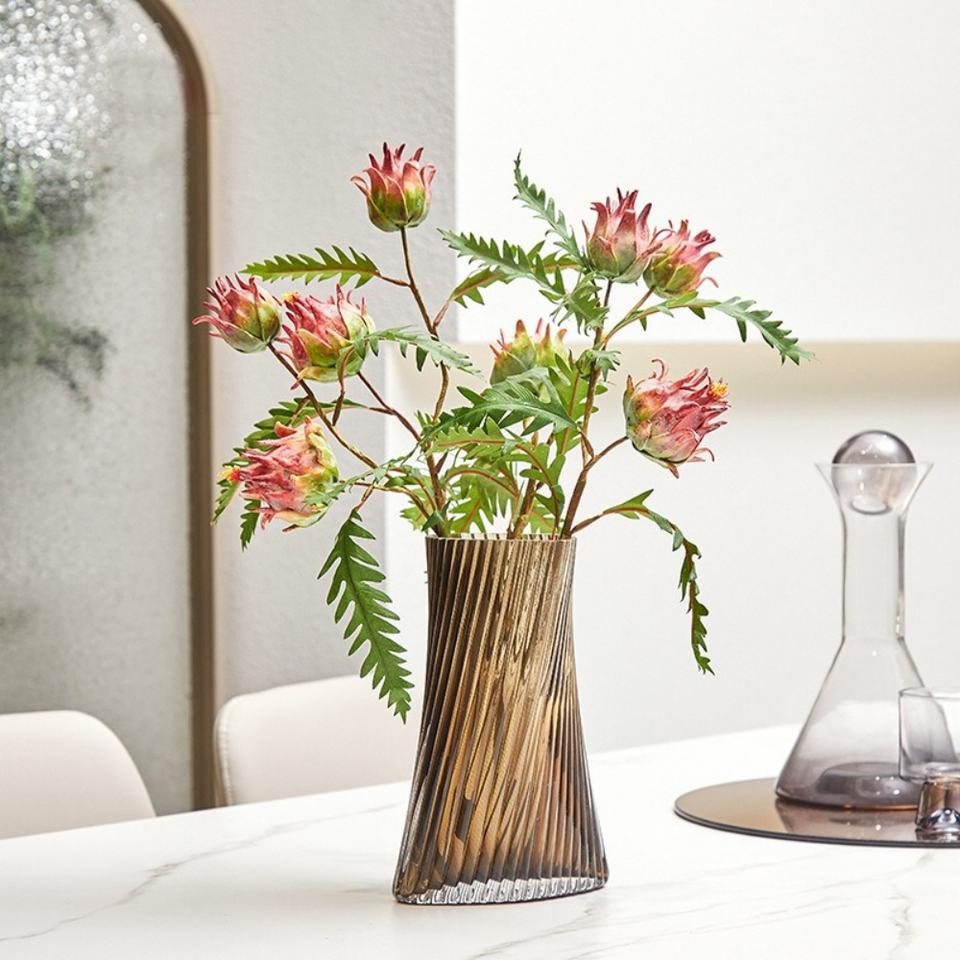 New Design Artificial Real Touch Tropical Flowers Centerpieces 2 Heads ...