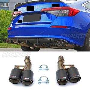 Kit de silenciador de escape trasero de acero inoxidable para Honda Civic 11.ª generación 2022, pieza de modificación del revestimiento del escape trasero - Product Image 1
