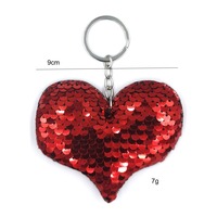 Mooie Perzik Hartvormige Lovertjes Bling Sleutelhanger Sleutelhanger Voor Charme Decoratie Reflecterende Pailletten Liefde Ornamenten Relatiegeschenk