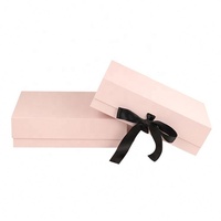 Boîte Cadeau Pliante Magnétique en Carton Rigide, Pliable, pour Vêtements, Cosmétiques, Chaussures, Emballage Noir en Papier, Imprimable avec Logo Personnalisé