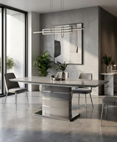 Table à manger rectangulaire extensible moderne de qualité supérieure à prix de gros, mobilier de cuisine pour 6 à 10 personnes