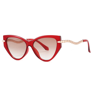 DOISYER occhiali da sole di lusso per le donne Logo personalizzato di alta qualità UV400 Cat Eye montature in rosso <span class=keywords><strong>e</strong></span> blu nuovi occhiali da sole di design - Product Image 6