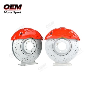 Mise à niveau complète du système de freinage rouge : étriers monobloc en fonte 10+4 pistons pour les modèles Porsche Performance - Product Image 2