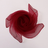 60cm Carré Scène Petite Gaze Solide Couleur Mousseline De Soie Nylon Enfants Danse Performance Foulard En Soie Jeu Mouchoir Fabricants