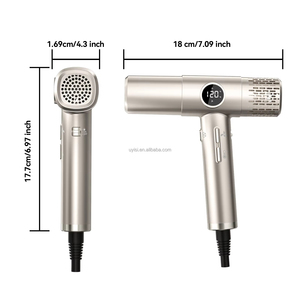 Asciugacapelli Professionale Uyisi LCD con Ioni Negativi, Design a T, Flusso d'Aria Potente, Leggero, Senza Spazzole, per Salone - Product Image 2